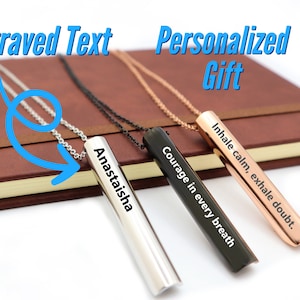 Personalized Breathing Necklace For Natural Anxiety Relief, Custom Made Breathing Necklaces For Stress Relief, Mindfulness Meditation Tool