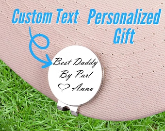 Personalized Golf Ball Marker Engraved With Name, Magnetic Hat Clip Divot Tool Gift for Golfers, Golf Dad, Coach or Groomsmen