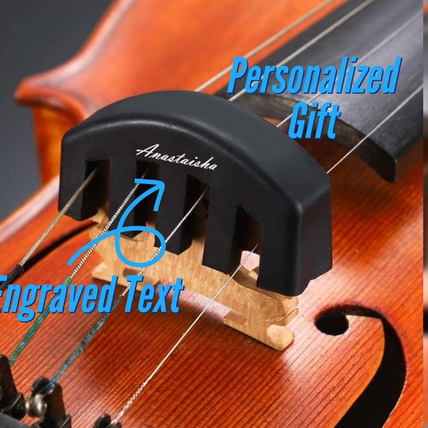 Custom Engraved Metal Violin Mute For Your Quiet Violin Practice, Personalized Violin Mute Silencer Music Gift For Your Melodic Journey