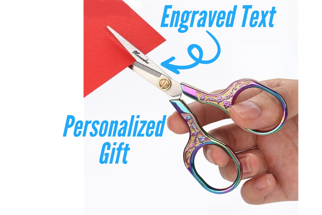 Engraved Craft and Embroidery Scissors, Vintage European Style Scissor ...