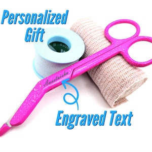 Personalized Pink Bandage Scissors Perfect for Gifts to Nurses And Veterinary | Vet Tech Graduation Gift  For Nurse Nursing and RN Students