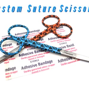 Personalized Suture Scissor To Use With Nurse Bandage Scissors and Hemostat | Veterinary Vet Tech And Nurse Appreciation Gift For Nurses RN