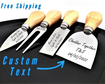 Personalized Cheese Knife Set Engraved | Custom Charcuterie Knives For Cheese and Charcuterie Board | Wedding Gift And Housewarming Gifts