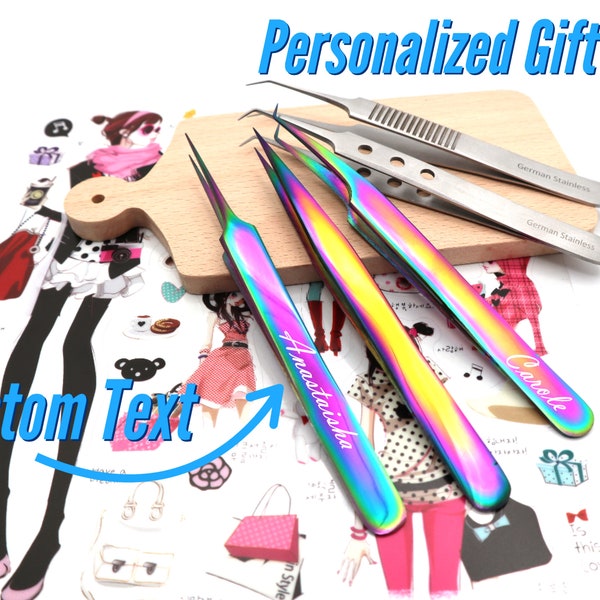 Personalized Stickers Tweezers For Scrapbooking, Custom Craft Tweezers, Engraved Sticker Tweezers For Journal, Tweezers For Nail Art Tool