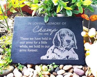 Personalized Memorial Plaque With Custom Engraved Message For Your Loved One, Custom Engraved Memorial Sympathy Gift Plaque For Dog Cat Pet