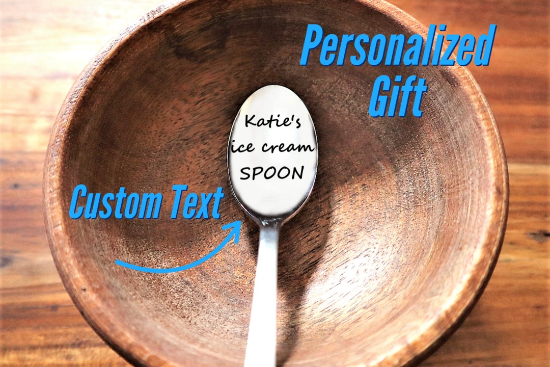 Custom Engraved Silverware With Personalized Message on Spoons Etsy