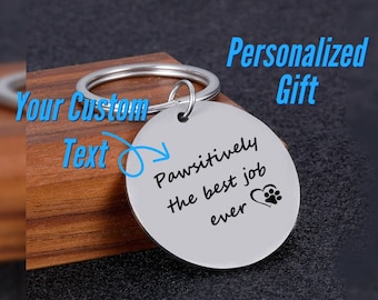 Personalized Vet Tech Gift Appreciation Keychain for Veterinary Vet Technician and Vet Nurses, Custom Vet Tech Gifts With Your Message