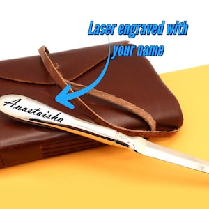 Abridor de cartas personalizado | Abridor de envelope de carta gravado personalizado | Cortadora de envelope de letra personalizada | Presente de escritório | Presente de aposentadoria para ele