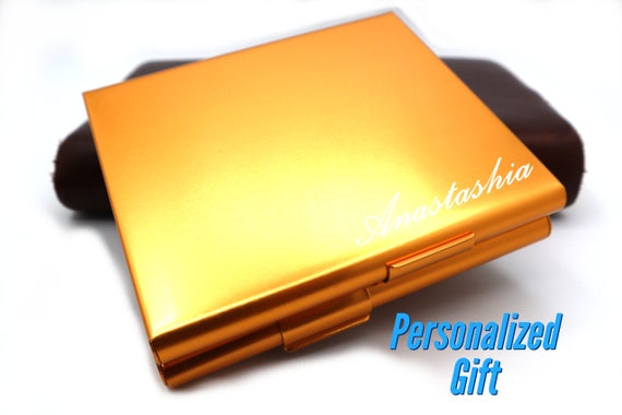 gold cigarette case for sale Personalized Gold Cigarette Case Engraved With Your Message, Elegant Cigarette  Holder Gift for Men, Women, Dad or Boyfriend
