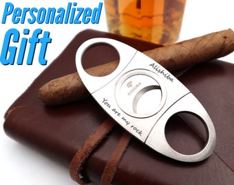Personalized Groomsmen Gifts Cigar Cutter For Wedding, Custom Vintage Cigar Cutter For Cigars Case & Accessories, Personalized Gift For Him