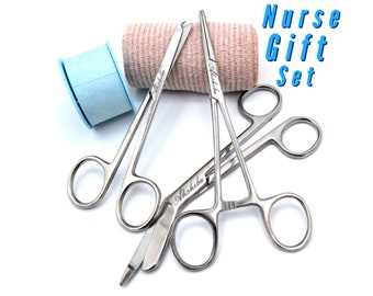 Personalized Gift For Nurses With Bandage Scissor, Hemostat, Suture Scissors | Nursing Students Graduation Gift, Veterinary Vet Tech Gifts