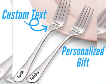 Personalized Silverware Fork And Spoon Gifts For Any Occasion, Custom Engraved Forks For Birthday Gift, Tailored Mothers & Fathers Day Gift