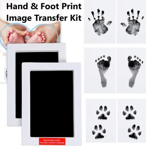 DIY Baby Foot Print Imprint Kit 3D Newborns Soft Clay Inkpad