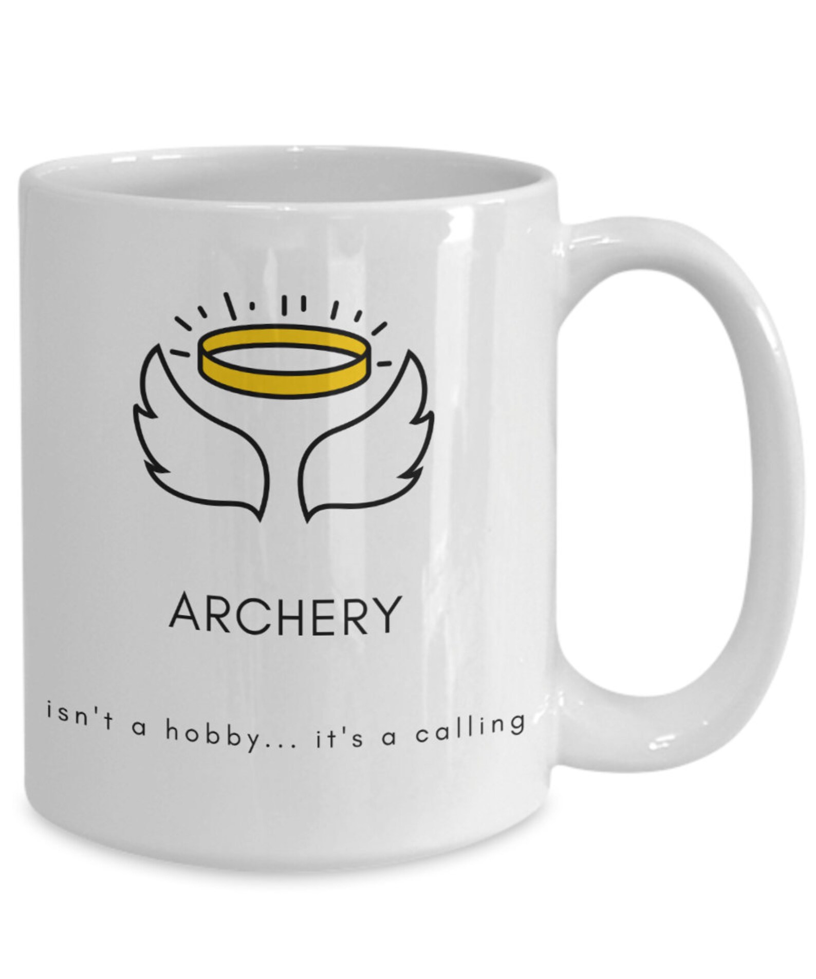 Archer Mug Archery Is Not a Hobby It's a Calling White Etsy