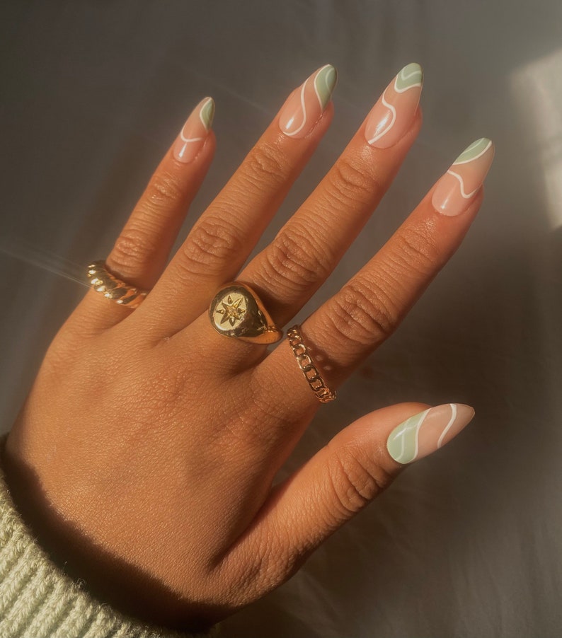 OMG! 39 Best Green Swirl Nails Ever! LOSHANE