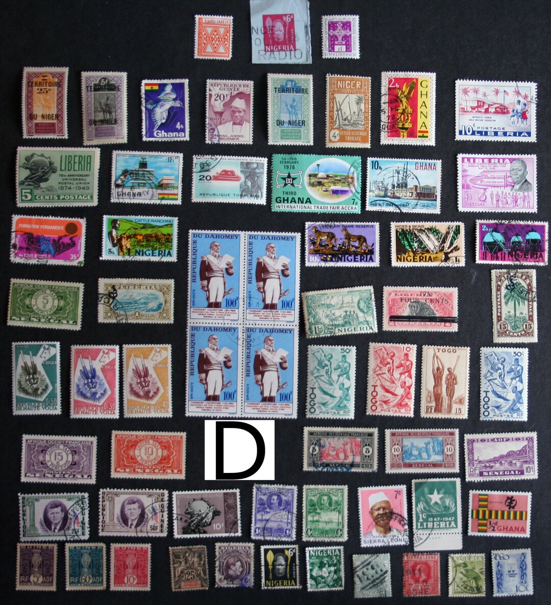 Western Africa: 60 Vintage Postage Stamps - Etsy