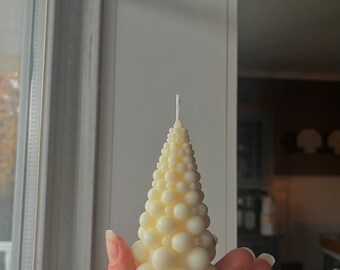 Bubble Christmas Tree Candle: Hand-Poured Soy Wax, Holiday Scents