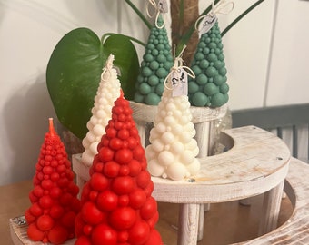 Bubble Christmas Tree Candle: Hand-Poured Soy Wax, Holiday Scents