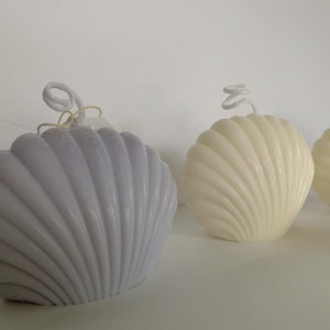 Soy wax shell candle | Scent or no scent | choose color