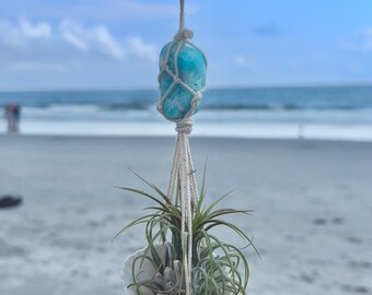 Crystal & Shell Airplant Car Hanger