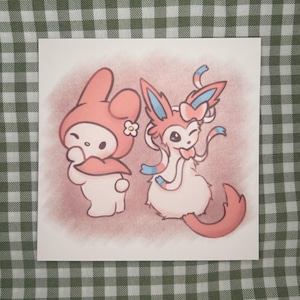 Sanri-Lutions | Sylveon and My Melody | Matte Print