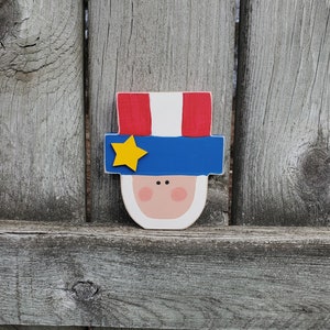 Uncle Sam, 4th of July Decor, Fourth of July, Patriotic Shelf Sitter, Tiered Tray decor, America Decor, Summer Decor, Patriotic Decor