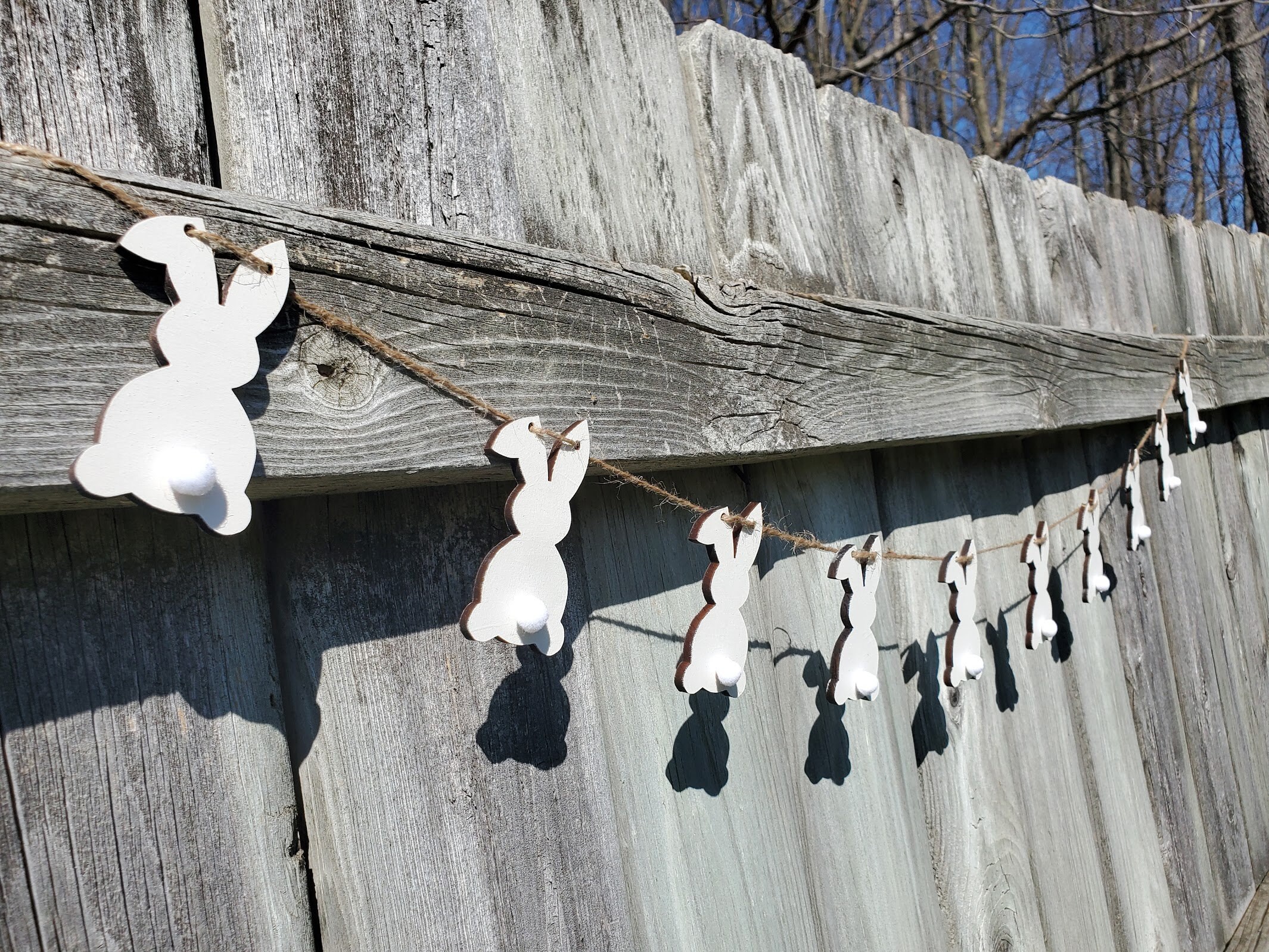 4-Piece Rabbit Easter Garland - Bunny Party Decorations For Easter Celebrations - View #2