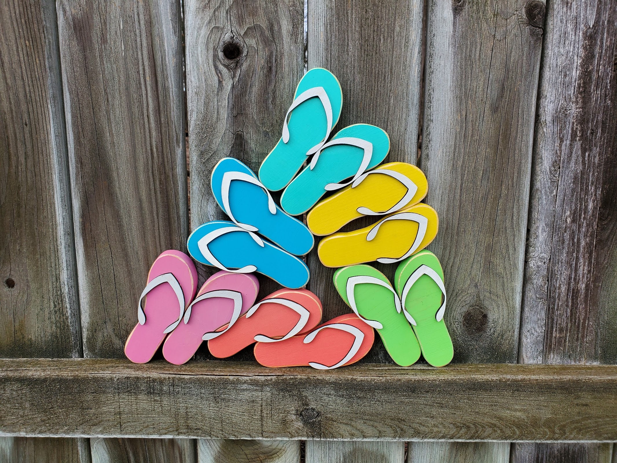 FLIP FLOP Unfinished Wooden Craft Shape Do It Yourself 