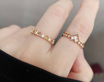Dainty Heart Rings | Stackable Rings | Adjustable Rings | Infinity Love Rings | CZ Rings | Multi-Layer Rings | Boho Rings | Minimalist Rings