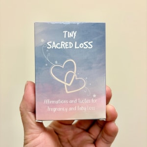 Cartes d'affirmation de soi pour la perte d'un bébé | Aide en cas de fausse couche, de mortinaissance et de décès du nourrisson avec du quartz rose | Cadeau de deuil pour les mères et les parents