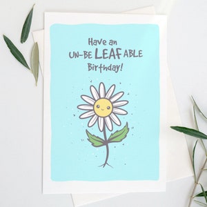 Tarjeta digital para un cumpleaños increíble, tarjeta imprimible con margaritas y lindas flores, descarga instantánea.