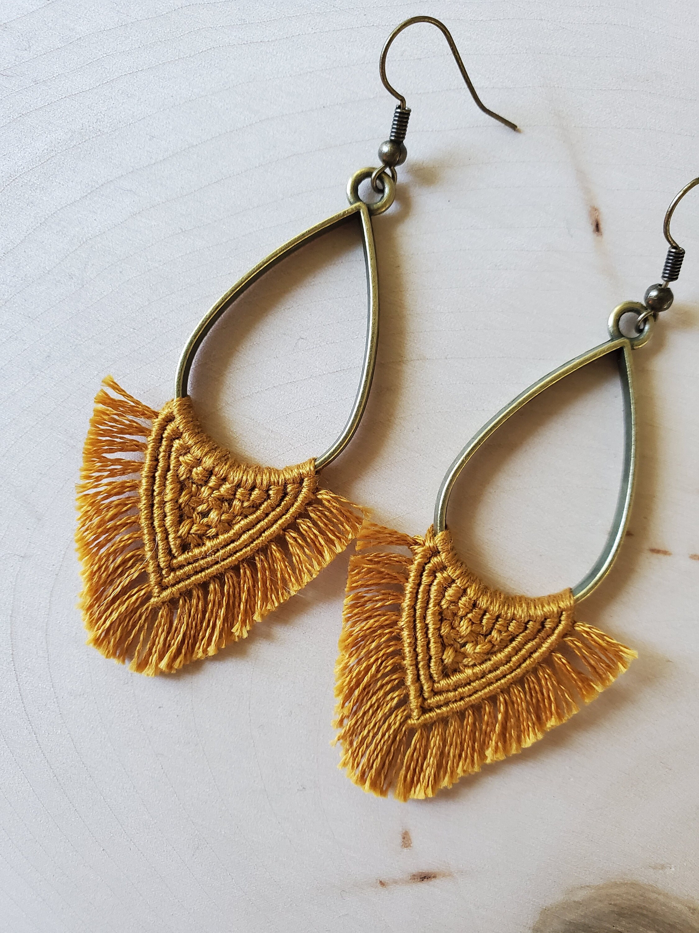 Handcrafted Macramé Earrings Earrings dangle earrings Etsy