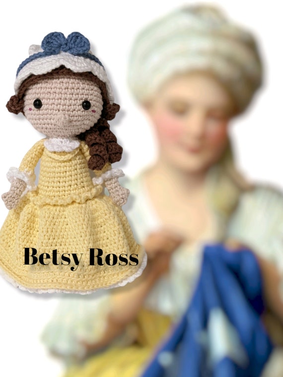 Betsy Ross Crochet Doll Pattern, Female Patriot American