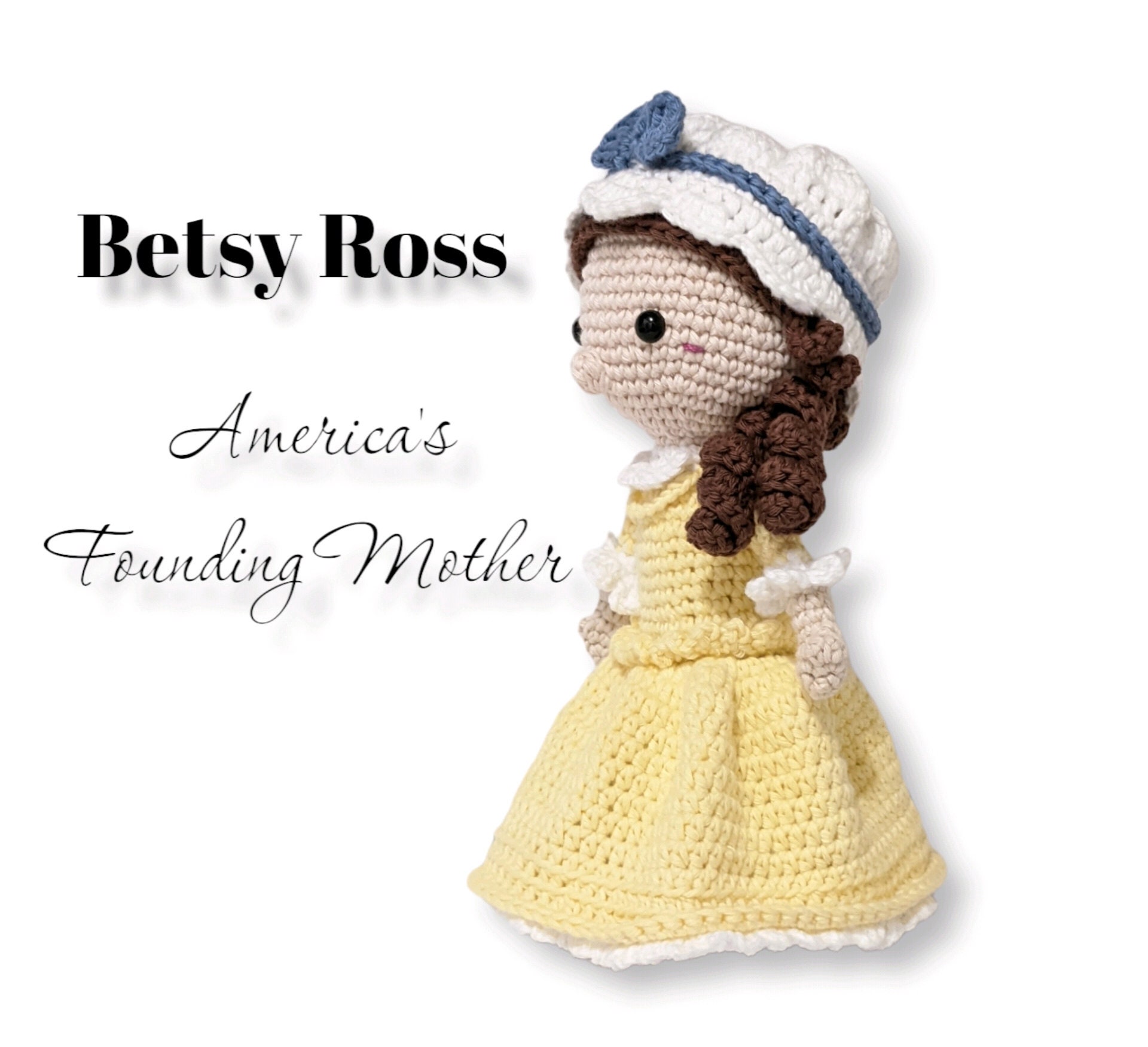 Betsy Ross Crochet Doll Pattern Female Patriot American - Etsy
