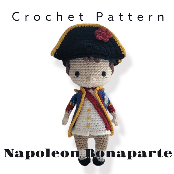 Modèle de poupée au crochet Napoléon Bonaparte, Révolution française, modèle de poupée uniforme de la marine militaire