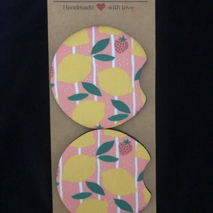 Sottobicchieri per auto fatti a mano - Coppia di sottobicchieri abbinati - Sottobicchiere portabicchieri assorbente - Sottobicchieri sublimati