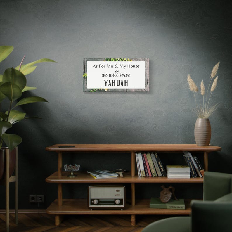 As For Me & My House We Will Serve Yahuah Joshua 24:15 Canvas | Inspirational Wall Art | Scripture | Hebrew Life image 5