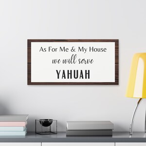En cuanto a mí y mi casa, serviremos a Yahuah Josué 24:15 Lienzo de poliéster / Arte de pared inspirador / Escritura / Vida hebrea imagen 8
