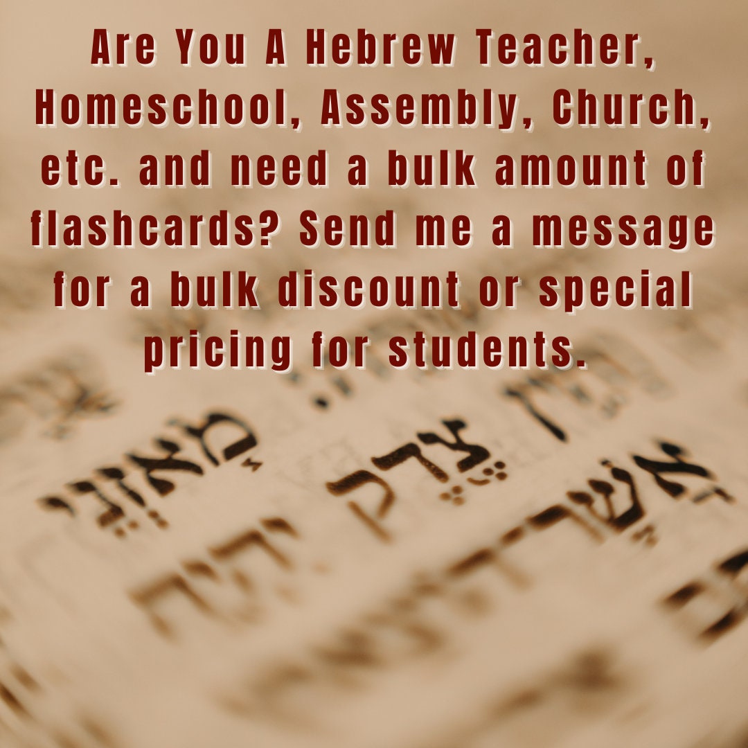 Hebrew Aleph Bet Flash Cards With Ancient Pictograph Paleo &amp; - Etsy
