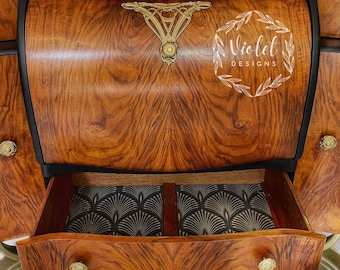 Refurbished Beautility Art Deco Drinks Cocktail cabinet sideboard READ DESCRIPTION