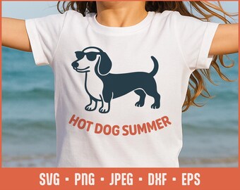 Varmkorv Sommar SVG – Rolig Tax Klippfil för Cricut, Glowforge, Sublimering, Campingtröja, Grillfest SVG, 4 juli Grillfest