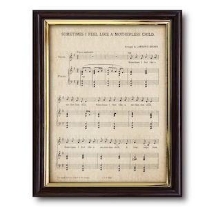 Parfois, je me sens comme un enfant sans mère, African American Spiritual, Negro Folk Song, Plantation Songs,