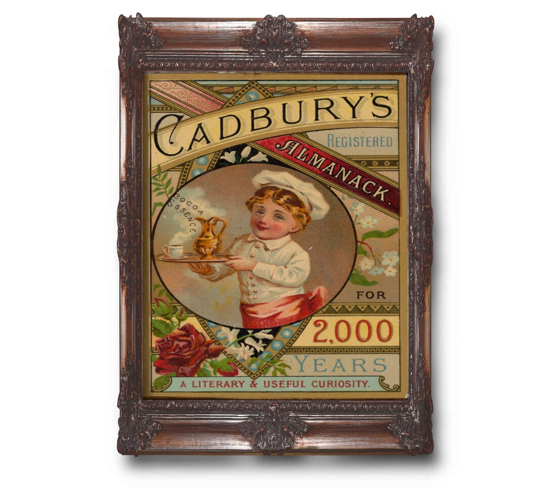 Vintage Cadbury Chocolate Ad Print: Art Deco Little Boy (digital ...