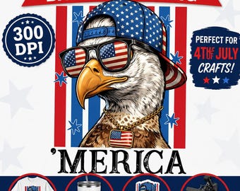 4 juli adelaar png, Merica zeearend sublimatie ontwerp, patriottisch adelaar shirt png, Amerikaanse vlag adelaar, Independence Day commercieel gebruik