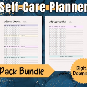Self Care Checklist, Self-Care Planner, Selfcare Journal Tracker, Wellness Planner Printable, Daily Wellbeing, Mindfulness Mental Health Kit