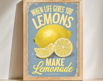 When Life Gives You Lemons png - limonade png - citroen png - citroenen png - limonade maken png - digitale prints downloaden -