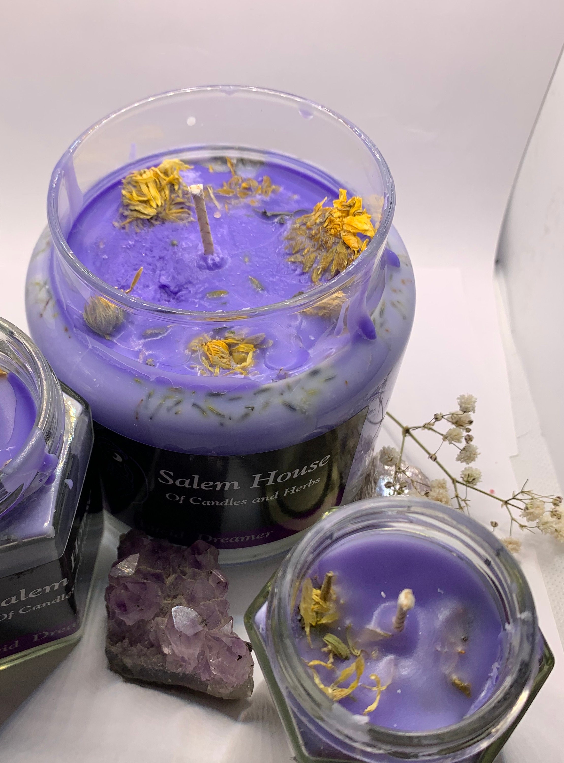 Lucid Dreamer Candle Lucid Dream Scented Jar Candle With Herbs Etsy