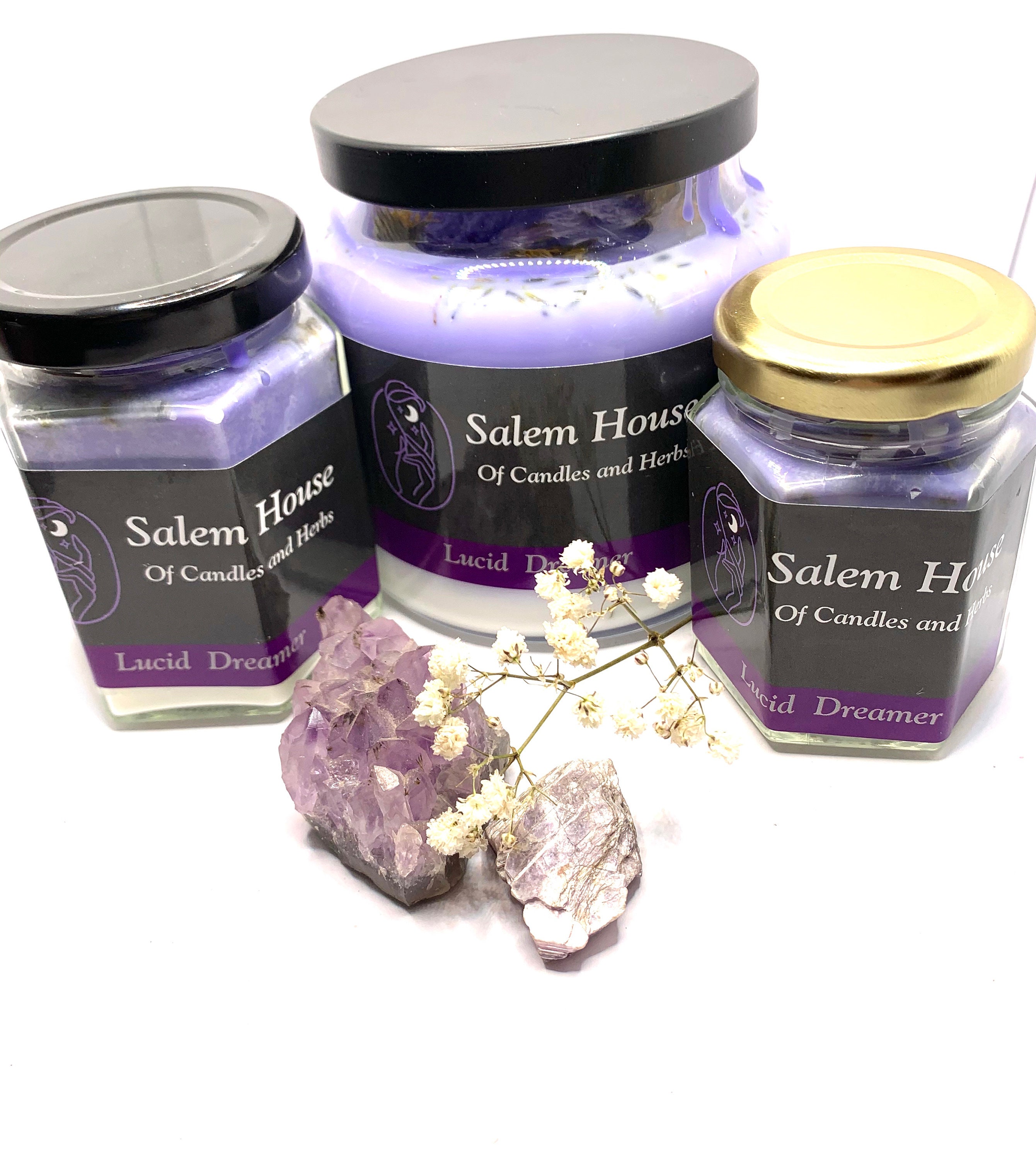 Lucid Dreamer Candle Lucid Dream Scented Jar Candle With Herbs Etsy