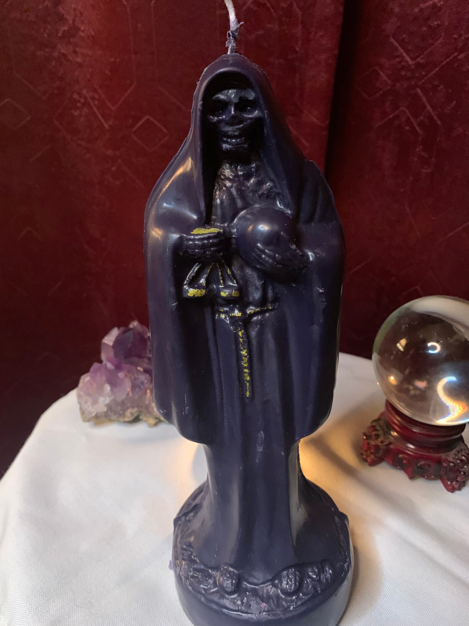 Large Santa Muerte Candle Ritual Candle Spell Candle Etsy