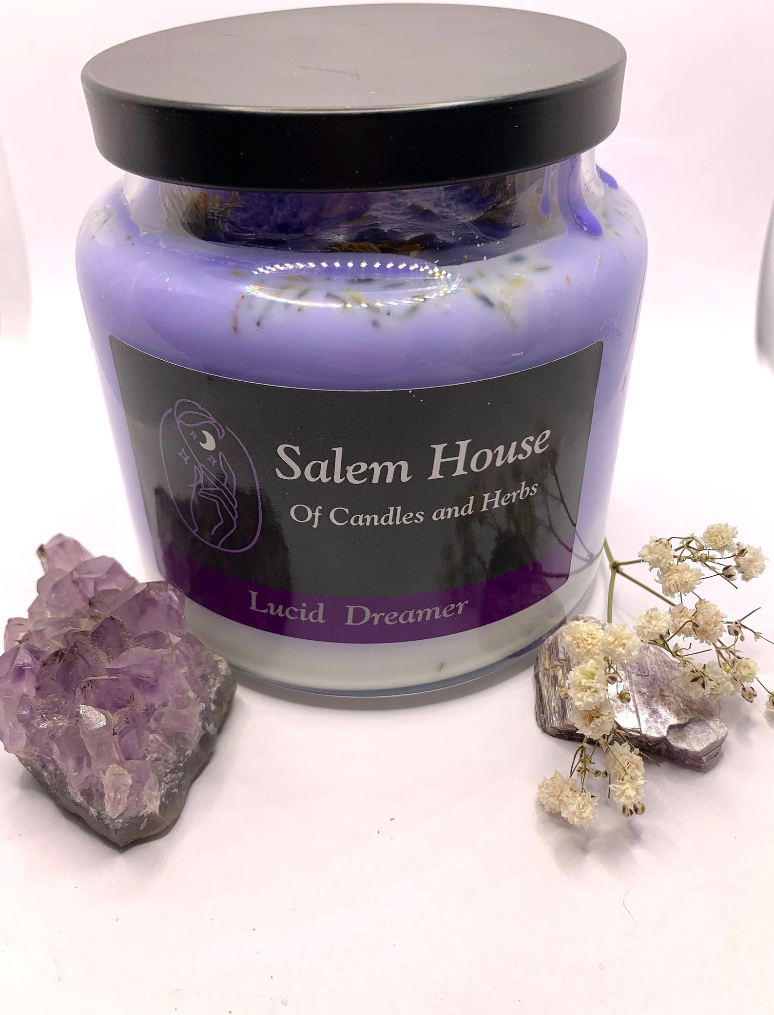 Lucid Dreamer Candle Lucid Dream Scented Jar Candle With Herbs Etsy